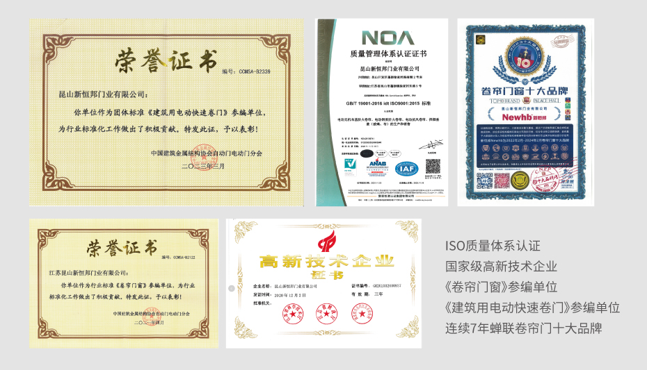 團體標準<建築用電動快速卷門>參編（biān）單位
