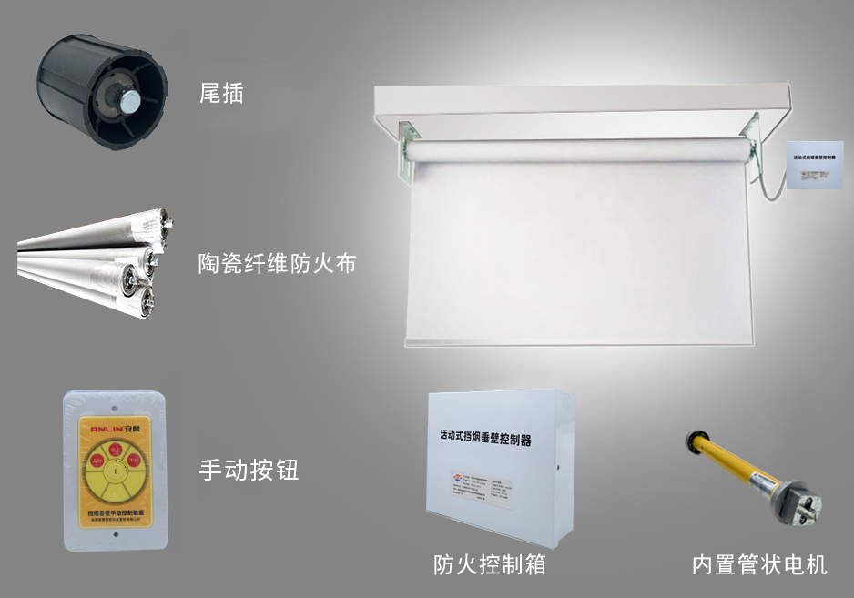 91视频福利活動式柔性擋煙垂壁細節圖