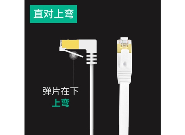  六類扁（biǎn）平直對90度彎（wān）頭網線-網線廠家